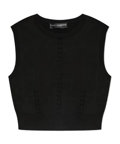 Dolce & Gabbana Sleeveless Top In Black