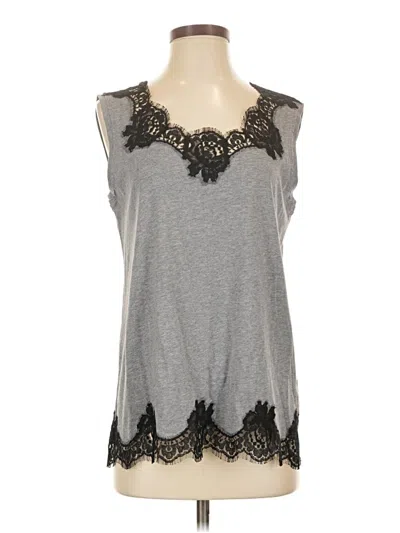 Pre-owned Dolce & Gabbana Sleeveless Top Gray Scoop Neck Tops