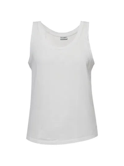 Pre-owned Dolce & Gabbana Sleeveless Top In White