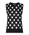 Dolce & Gabbana Dolce&gabbana Women Top With Polka-dot Motif In Black