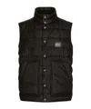 Dolce & Gabbana Gilet Nylon Con Placca Logata In Black