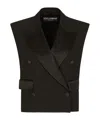 Dolce & Gabbana Tuxedo Gilet With Satin Peak Lapels In Black