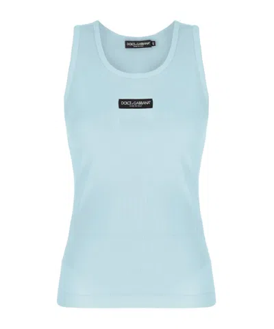 Dolce & Gabbana Sleeveless Vest In Blue