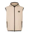 Dolce & Gabbana Logo-plaque Hooded Gilet In Nude