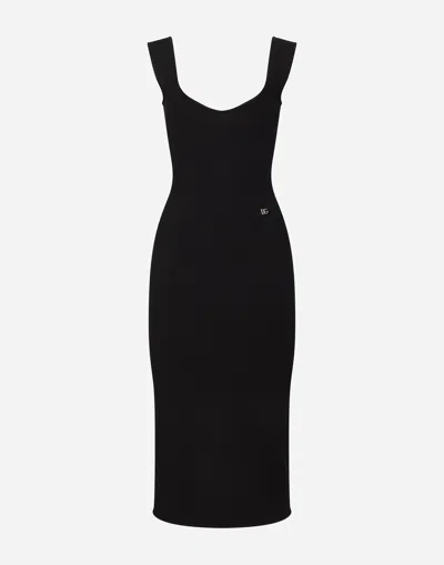 DOLCE & GABBANA SLEEVELESS VISCOSE KNIT DRESS