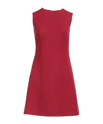 Dolce & Gabbana Sleeveless Waist-tight Dress In Red