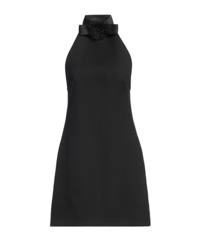 Dolce & Gabbana Sleeveless Wool Satin Dress In Black
