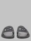 Dolce & Gabbana Dg Light Flat Sole Open Toe Slides In Black