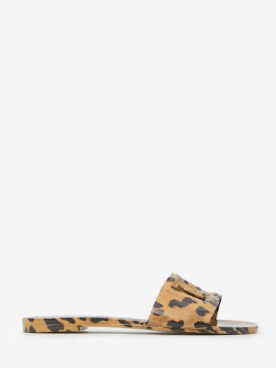 Dolce & Gabbana Slide Beachwear Leo In Gold