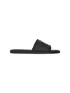 Dolce & Gabbana Navy Rubber Beachwear Pool Slides In Black  