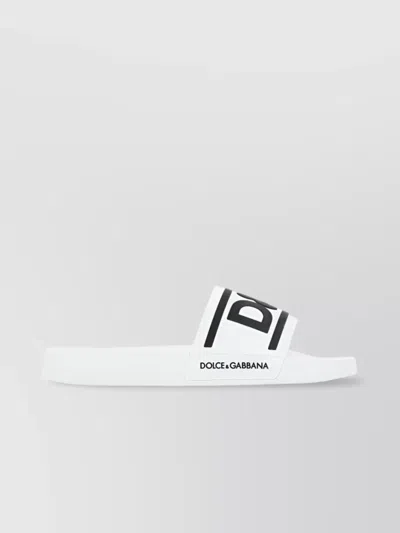 DOLCE & GABBANA SLIDE-ON LOGO POOL SLIDES