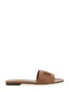 Dolce & Gabbana Woman Sandals Camel Size 5.5 Calfskin In Brown