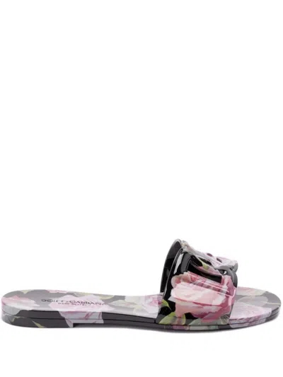 DOLCE & GABBANA DOLCE & GABBANA SLIDE SANDALS WITH PRINT