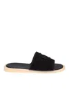 Dolce & Gabbana Pantoletten Aus Wildleder In Black