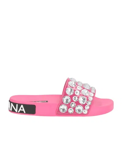 Dolce & Gabbana Slides And Slippers In Pink