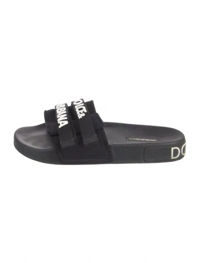 Pre-owned Dolce & Gabbana Slides In Black