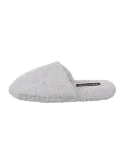 Pre-owned Dolce & Gabbana Slides In White