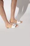 Dolce & Gabbana Leather Dg Millennials Slides In White