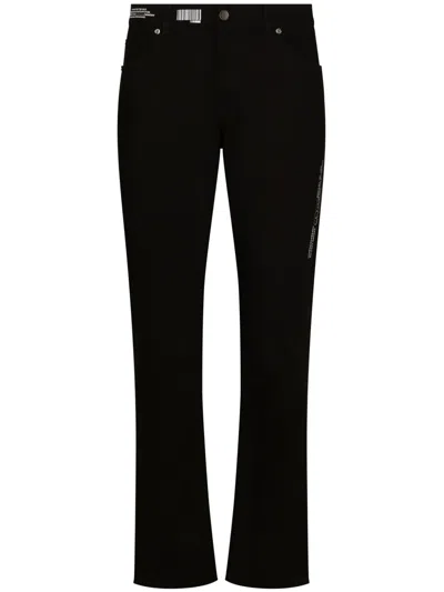 Dolce & Gabbana Slim-cut Jeans In Black