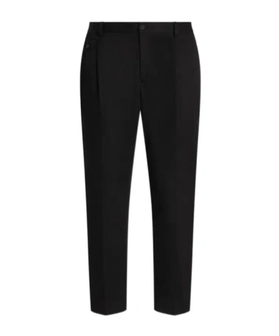 Dolce & Gabbana Slim-cut Trousers In Black