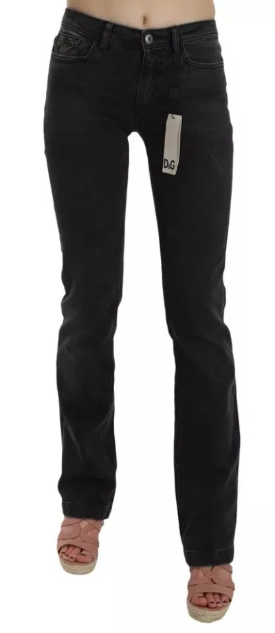 Dolce & Gabbana Slim Fit Cotton Jeans In Black
