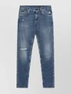 Dolce & Gabbana Slim Fit Distressed Denim Trousers In Blue