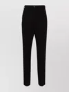 Dolce & Gabbana Slim Fit High-waisted Cropped Trousers In Black