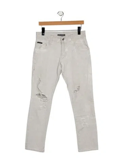 Pre-owned Dolce & Gabbana Slim Fit Jeans In Blue