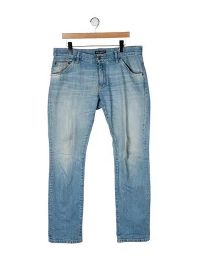 Pre-owned Dolce & Gabbana Slim Fit Jeans In Blue