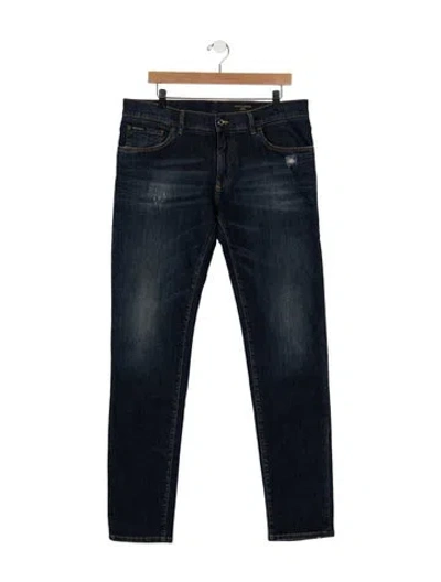 Pre-owned Dolce & Gabbana Slim Fit Jeans In Blue