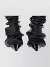 Dolce & Gabbana Slim Fit Leather Trousers Pockets In Black