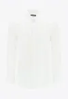 Dolce & Gabbana Slim Fit Long-sleeved Shirt In Stretch Cotton In White