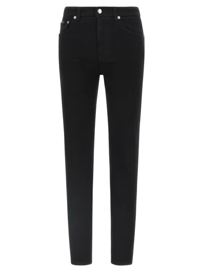 Dolce & Gabbana Slim Fit Stretch Cotton Denim Trousers In Black