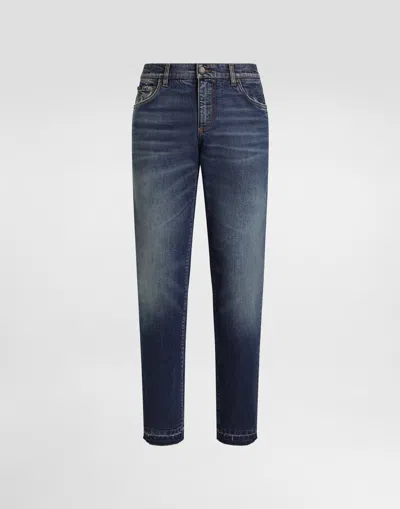 Dolce & Gabbana Slim-fit Stretch Cotton Jeans In Multi
