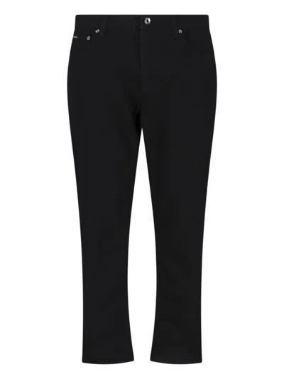 Dolce & Gabbana Slim Denim Jeans In Black  