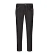 Dolce & Gabbana Gray Cotton Stretch Skinny Denim Logo Jeans