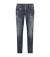 Dolce & Gabbana Distressed-effect Skinny Jeans In Multi