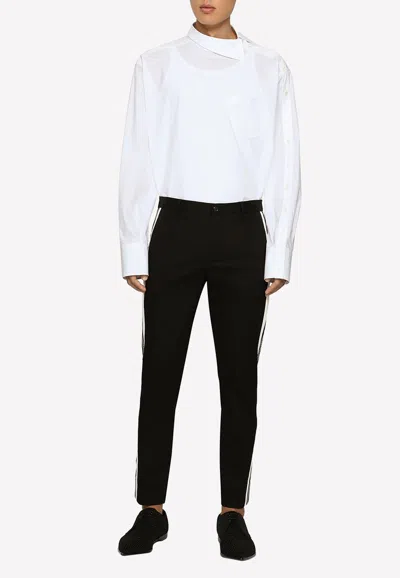 Dolce & Gabbana Slim-leg Tailored Pants In Black