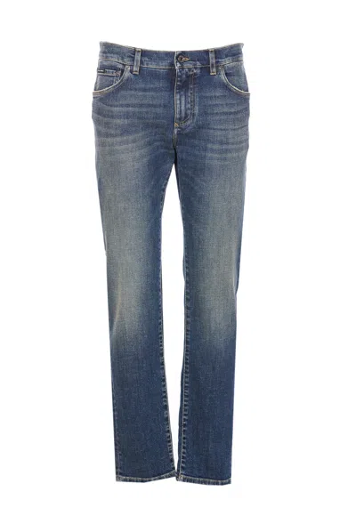 Dolce & Gabbana Slim Stretch Jeans In Blue