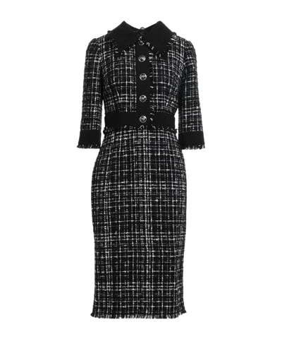 Dolce & Gabbana Slim-fit Dress In Black