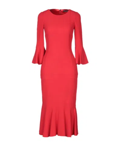 Dolce & Gabbana Slimfit Dress In Red