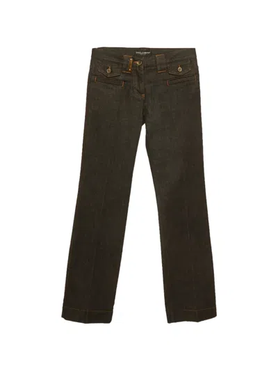 Pre-owned Dolce & Gabbana Slim-fit Jeans In Black