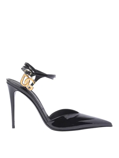 Dolce & Gabbana Slingback Ankle Pointed Toe Eu Size In Black