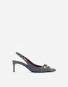 Dolce & Gabbana 60 Crystal-embellished Patchwork Denim Pumps In Blue