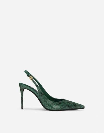 Dolce & Gabbana Slingback In Green