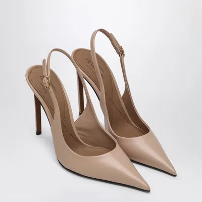 Dolce & Gabbana Slingback In Nude Leather In Pink