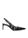 Dolce & Gabbana Pointed-toe Lace-panelled Pumps In Black