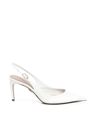 Dolce & Gabbana Slingback In Shiny Goatskin In White