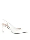 Dolce & Gabbana Slingback In Shiny Goatskin In White