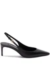 Dolce & Gabbana Slingback Mun Black Lamb Skin In Black